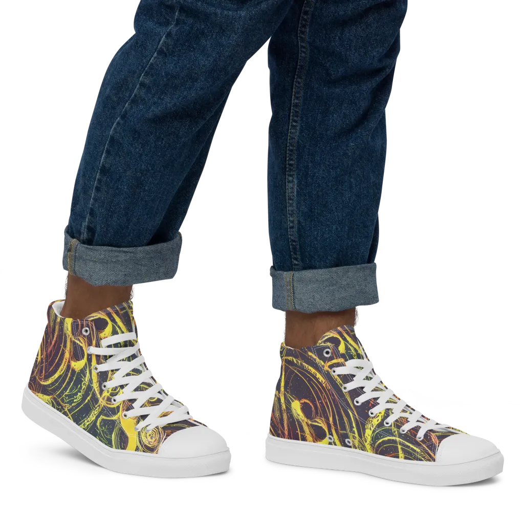 Lunar Riptide on Men's High Top Canvas Shoes — Right