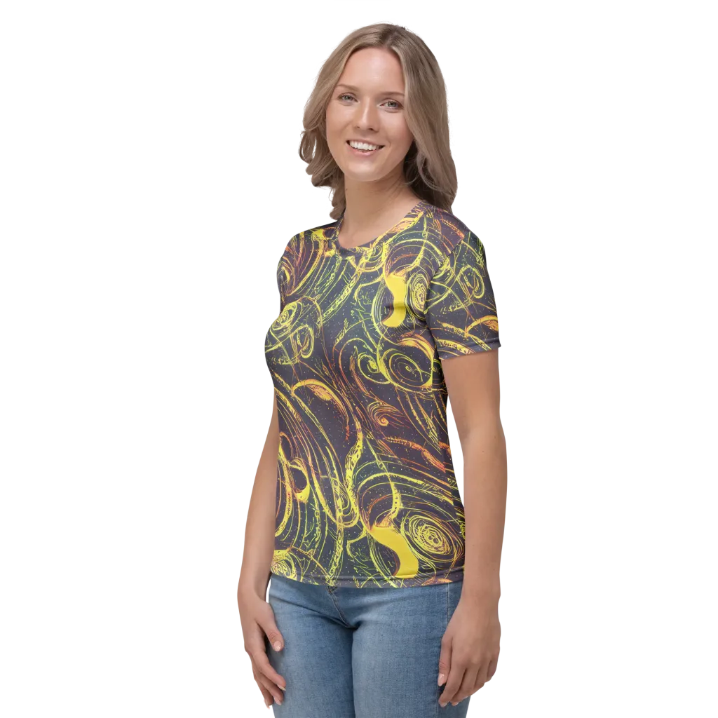 Lunar Riptide on Women's Crew Neck T-Shirt — Left