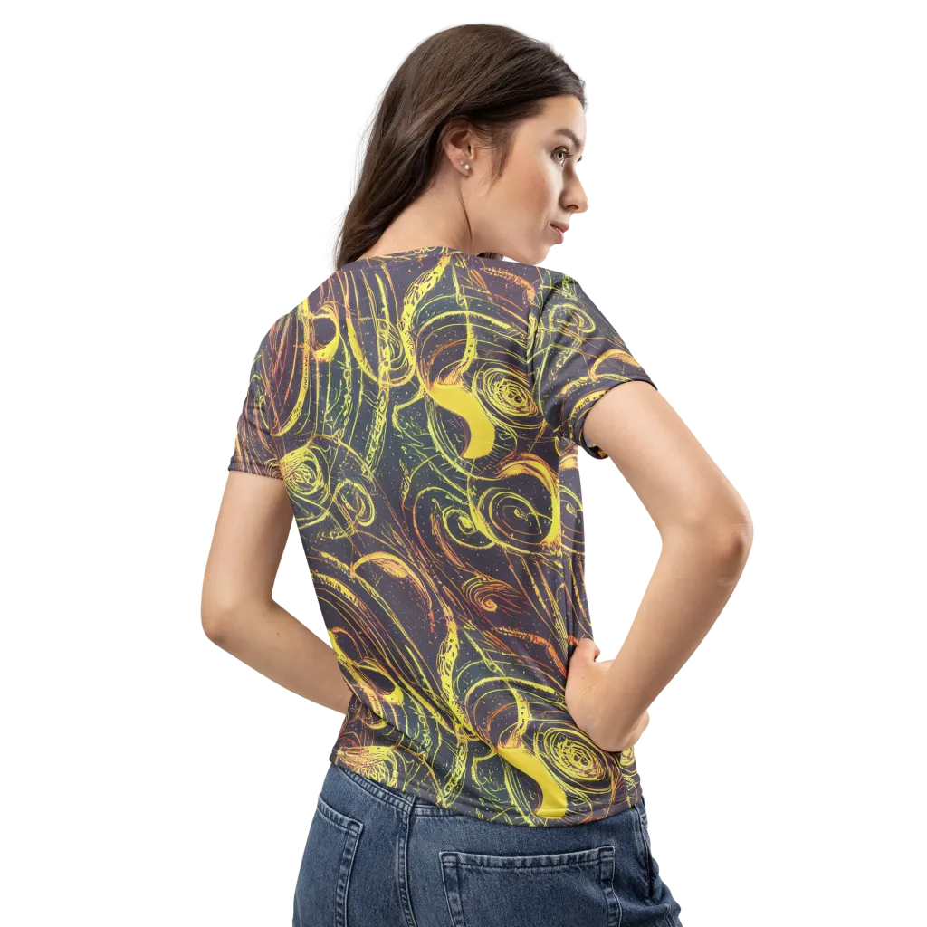 Lunar Riptide on Women's Crew Neck T-Shirt — Back