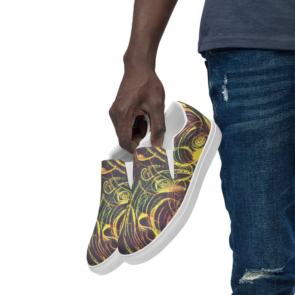 Lunar Riptide on Men's Slip-On Canvas Shoes — Left Front