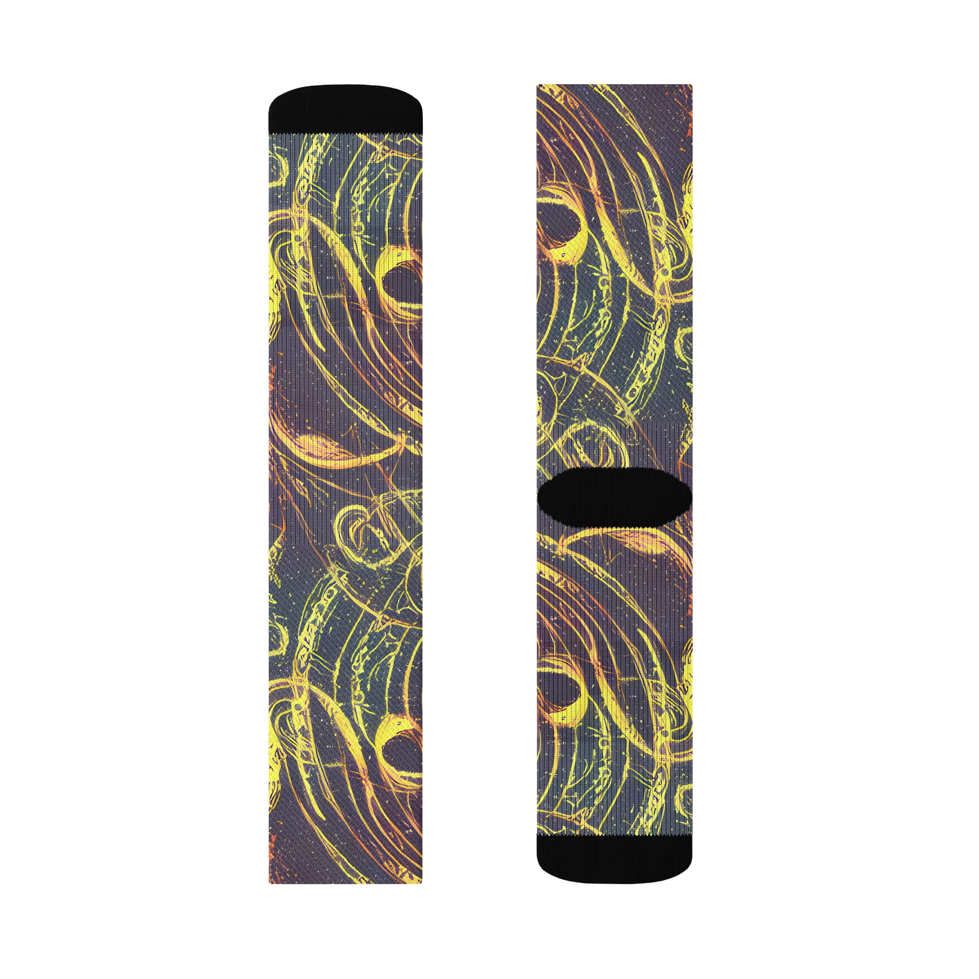 Lunar Riptide on Socks — Left Sock