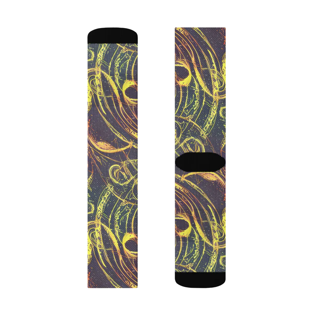 Lunar Riptide on Socks — Right Sock