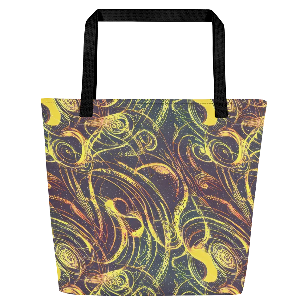 Lunar Riptide on Large Tote Bag W/ Pocket — Front