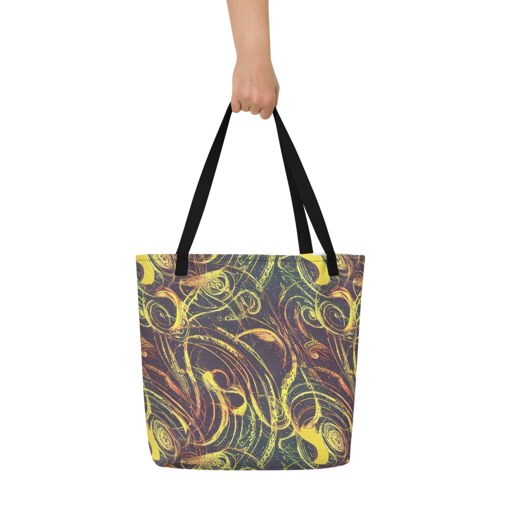 Lunar Riptide on Large Tote Bag W/ Pocket — Front