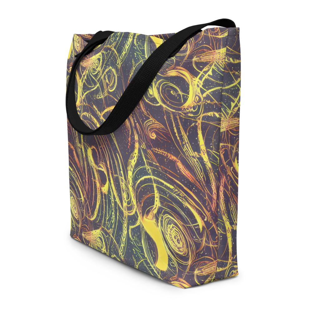 Lunar Riptide on Large Tote Bag W/ Pocket — Front