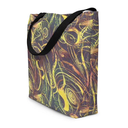 Lunar Riptide on a Large Tote Bag W/ Pocket