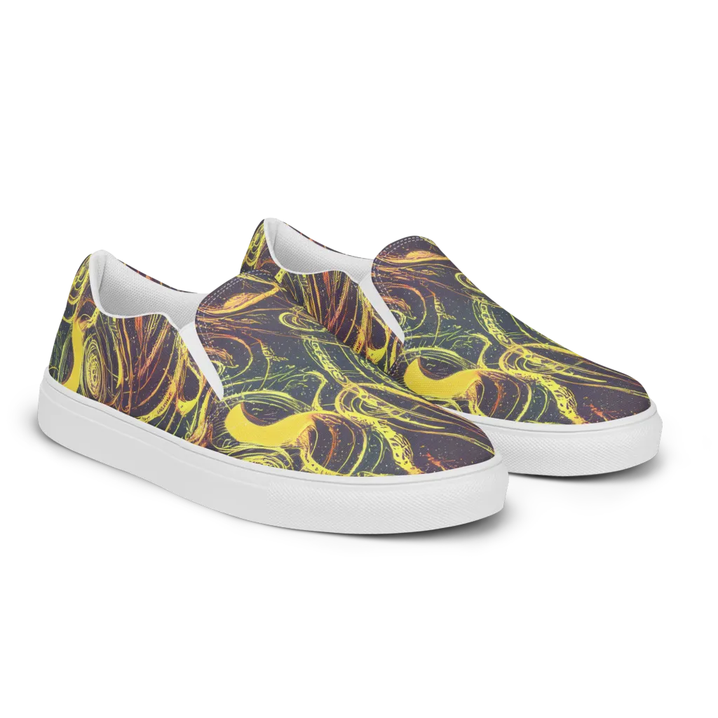 Lunar Riptide on Women's Slip-On Canvas Shoes — Right Front