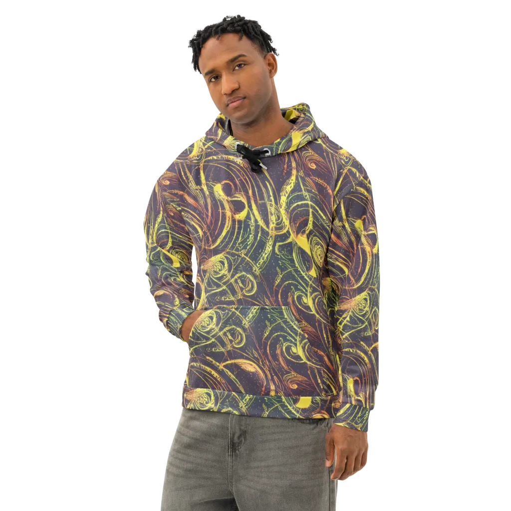 Lunar Riptide on Cotton Hoodie — Left Front
