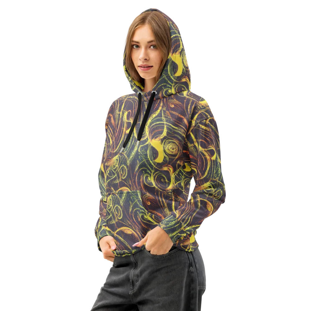 Lunar Riptide on Cotton Hoodie — Left Front