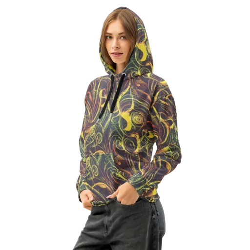 Lunar Riptide on a Cotton Hoodie