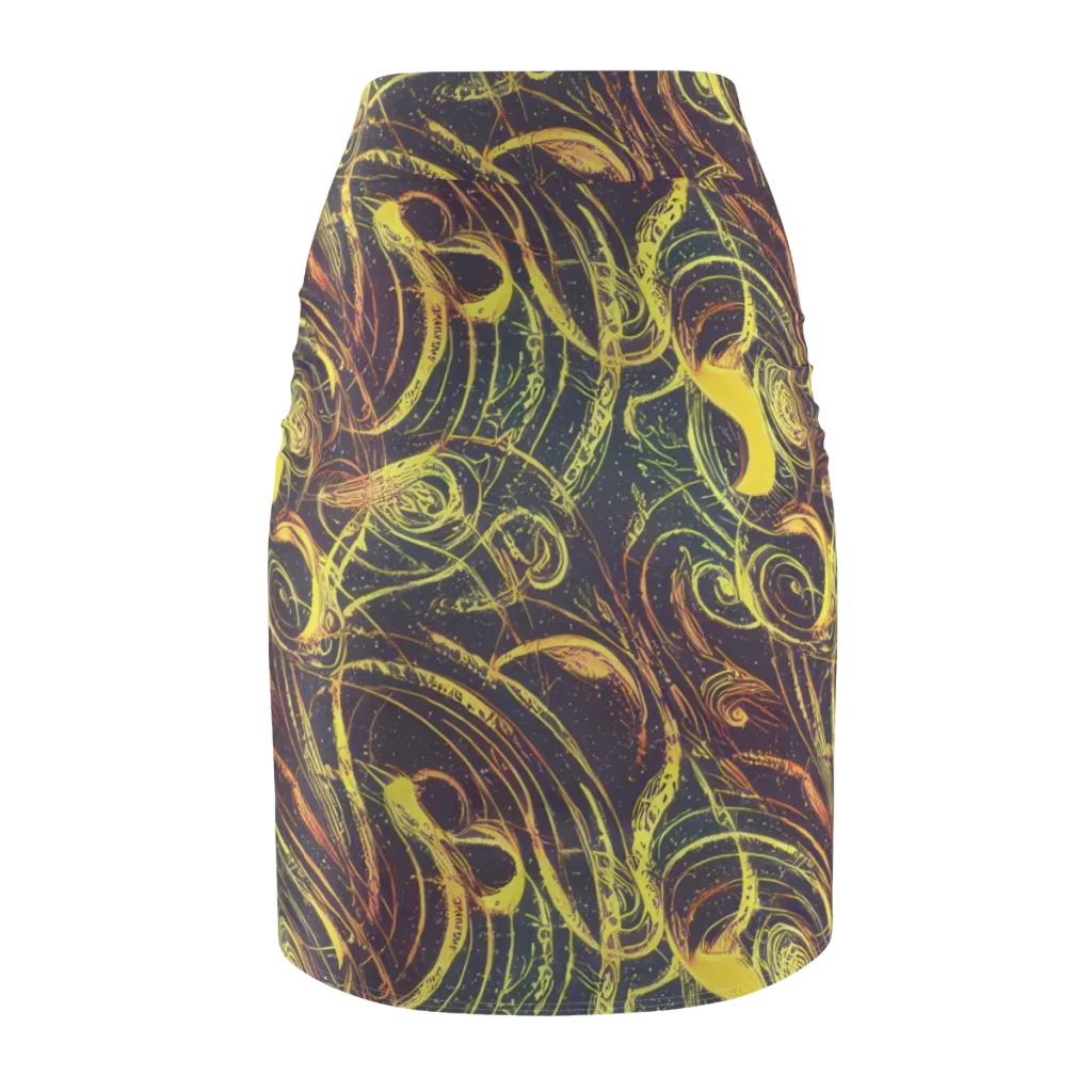 Lunar Riptide on Pencil Skirt — Back