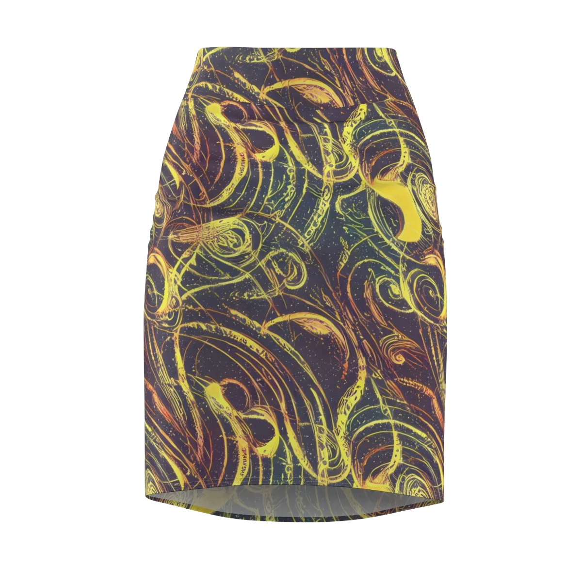 Lunar Riptide on Pencil Skirt — Front