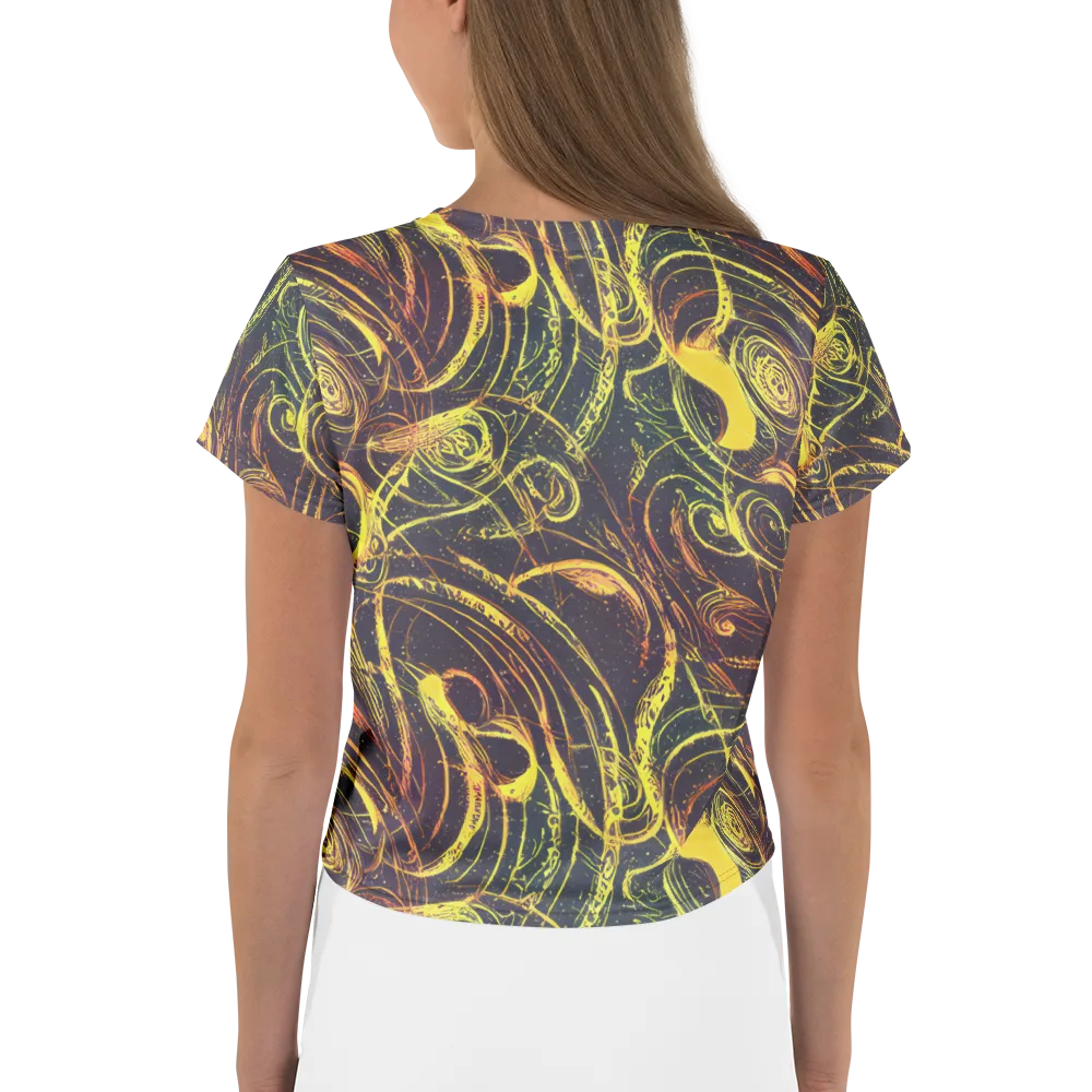 Lunar Riptide on Crop Tee — Back