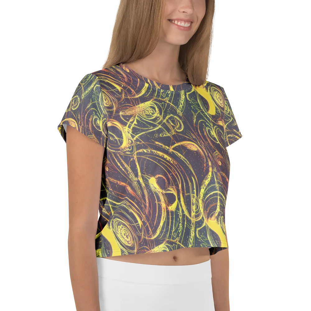 Lunar Riptide on Crop Tee — Right