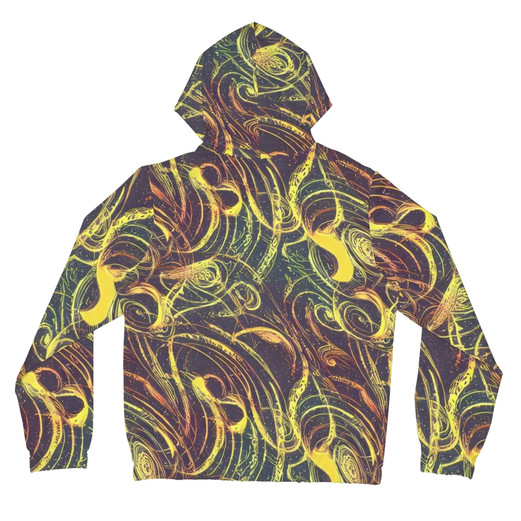 Lunar Riptide on Women's Full-Zip Hoodie — Back