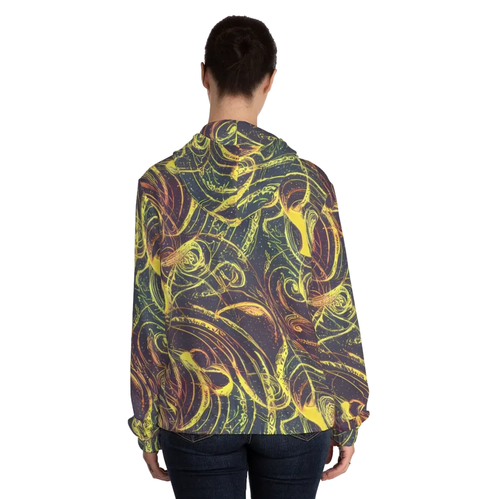 Lunar Riptide on Women's Full-Zip Hoodie — Back On Person