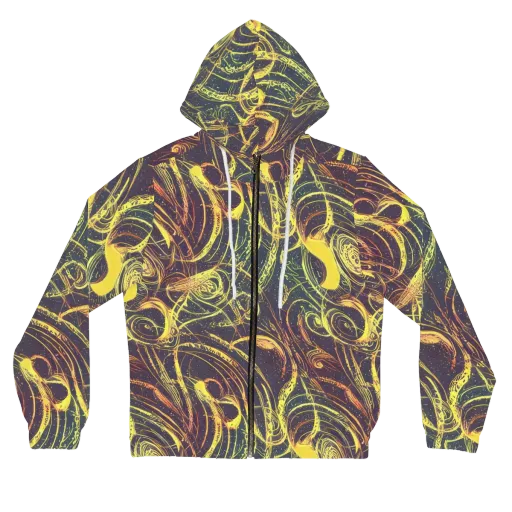Lunar Riptide on a Women's Full-Zip Hoodie