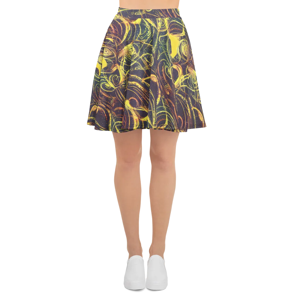 Lunar Riptide on Skater Skirt — Front
