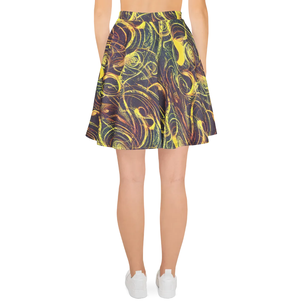 Lunar Riptide on Skater Skirt — Back
