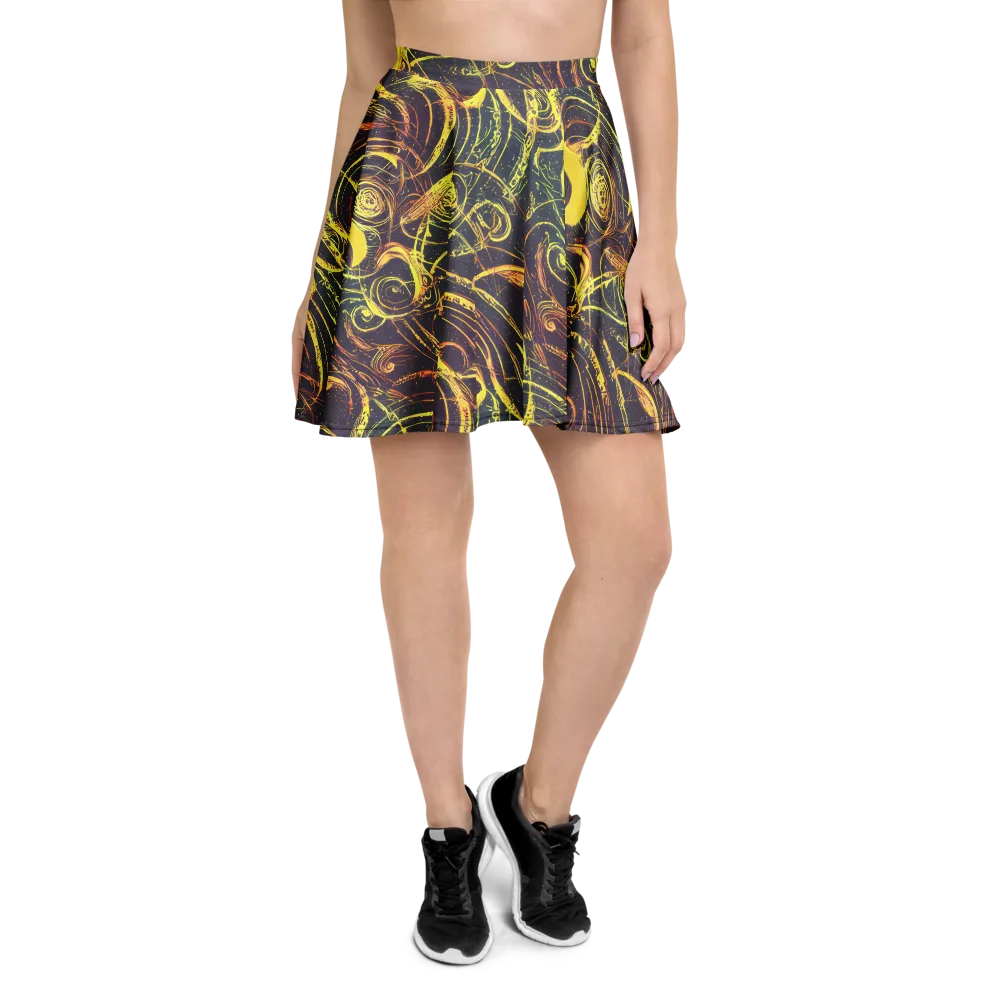 Lunar Riptide on Skater Skirt — Front
