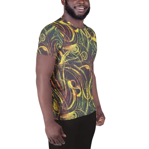 Lunar Riptide on a Men's Athletic T-Shirt