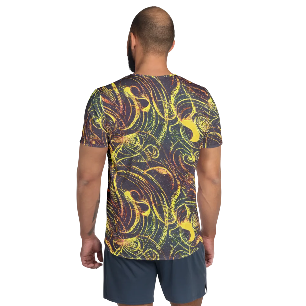 Lunar Riptide on Men's Athletic T-Shirt — Back