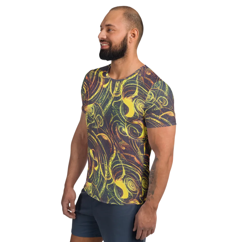 Lunar Riptide on Men's Athletic T-Shirt — Left