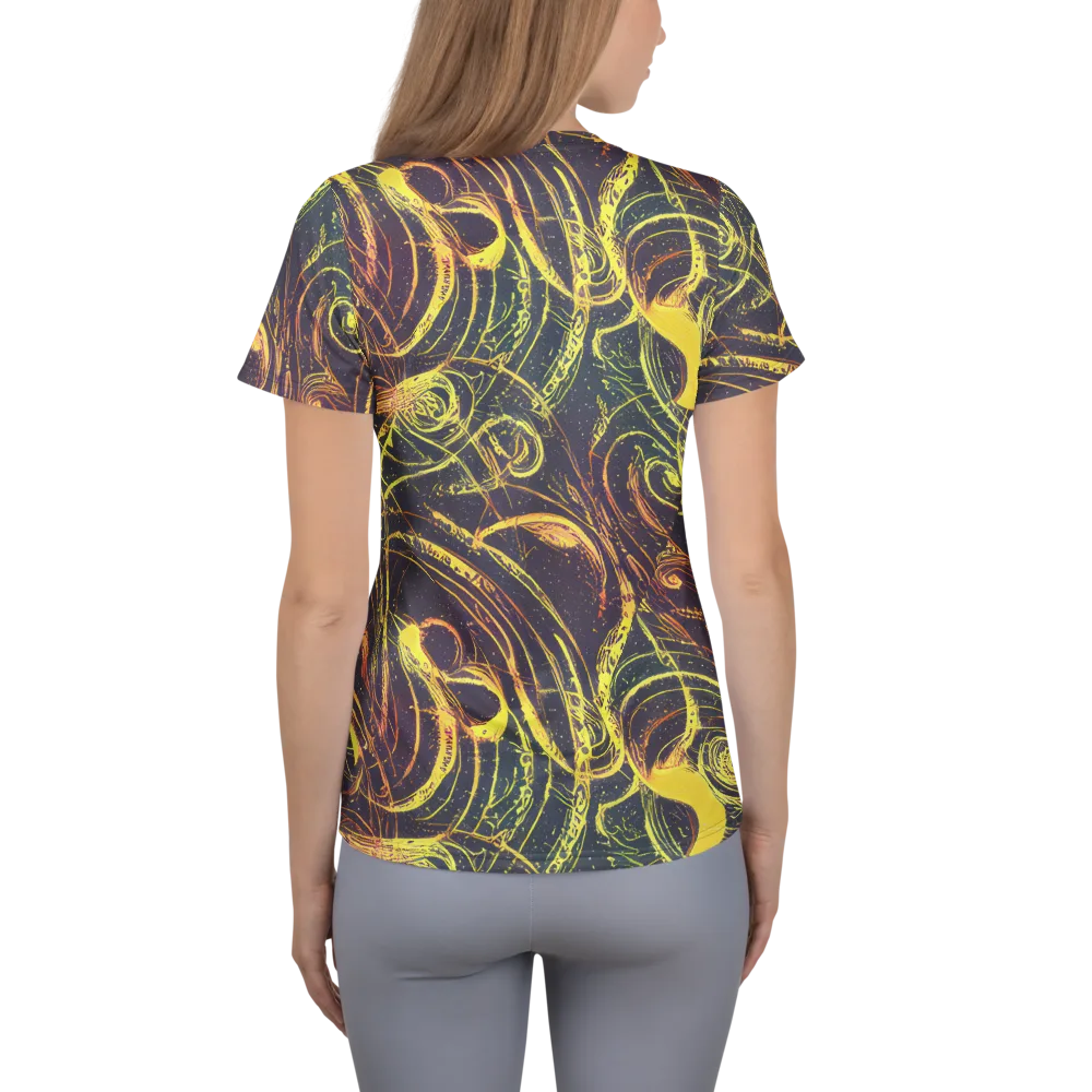 Lunar Riptide on Women's Athletic T-Shirt — Back