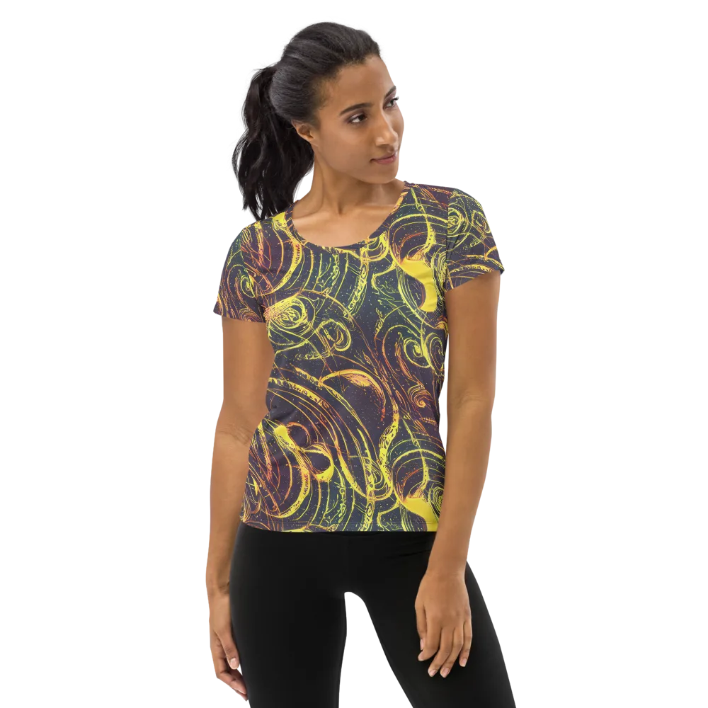 Lunar Riptide on Women's Athletic T-Shirt — Front