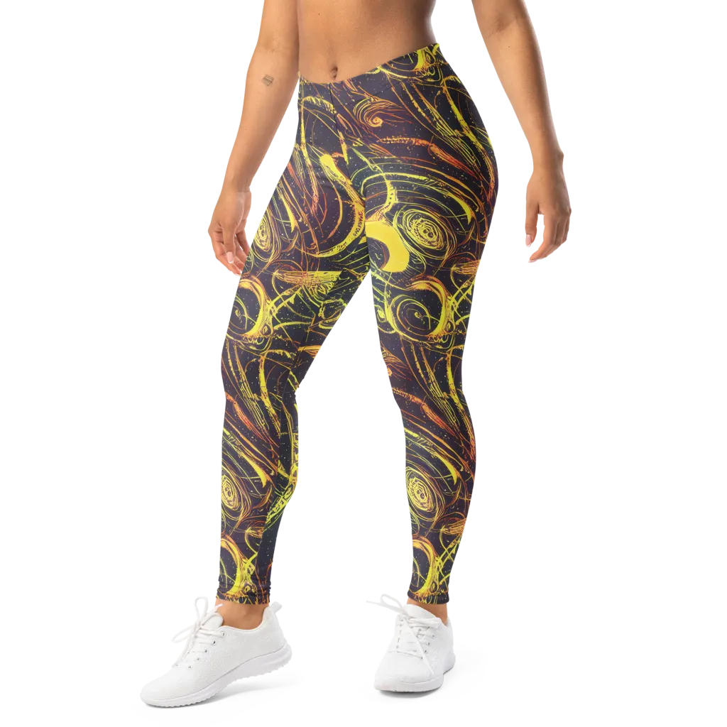 Lunar Riptide on Leggings — Left Front