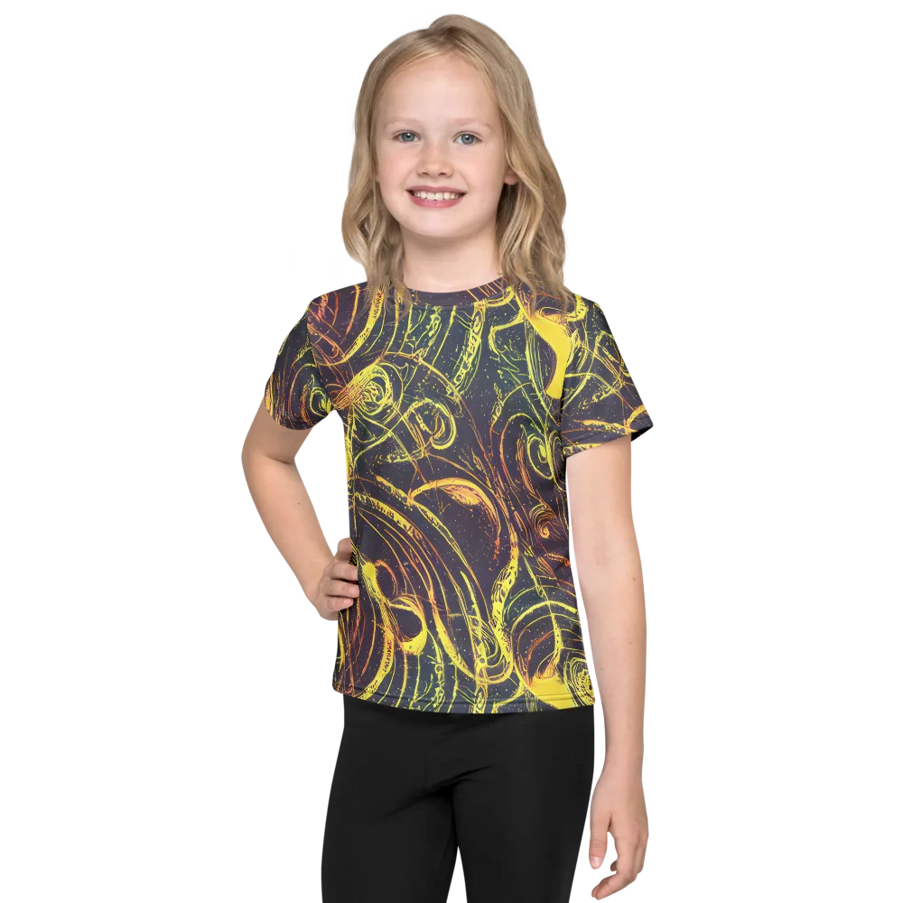 Lunar Riptide on Kids Crew Neck T-Shirt — Front
