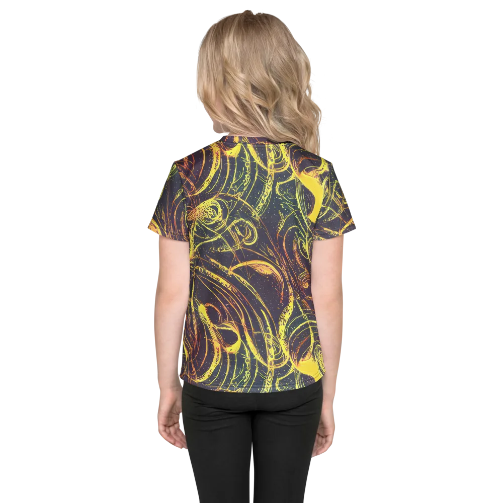 Lunar Riptide on Kids Crew Neck T-Shirt — Back