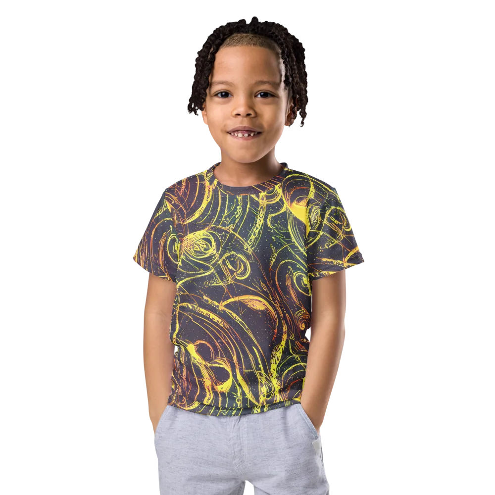 Lunar Riptide on Kids Crew Neck T-Shirt — Front