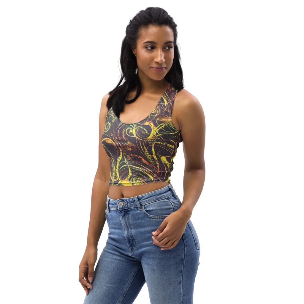 Lunar Riptide on Crop Top — Left Front
