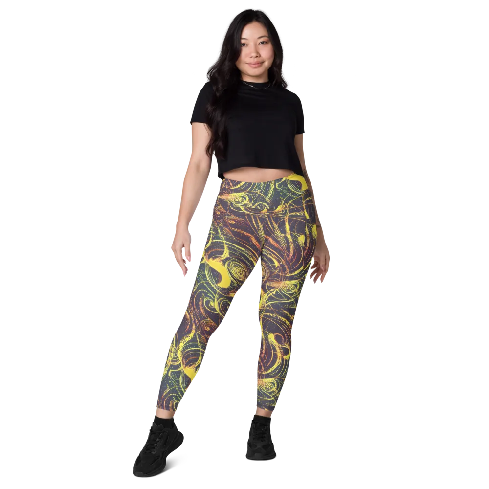 Lunar Riptide on Leggings with Pockets — Front