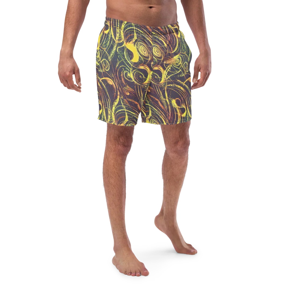 Lunar Riptide on Swim Trunks — Front