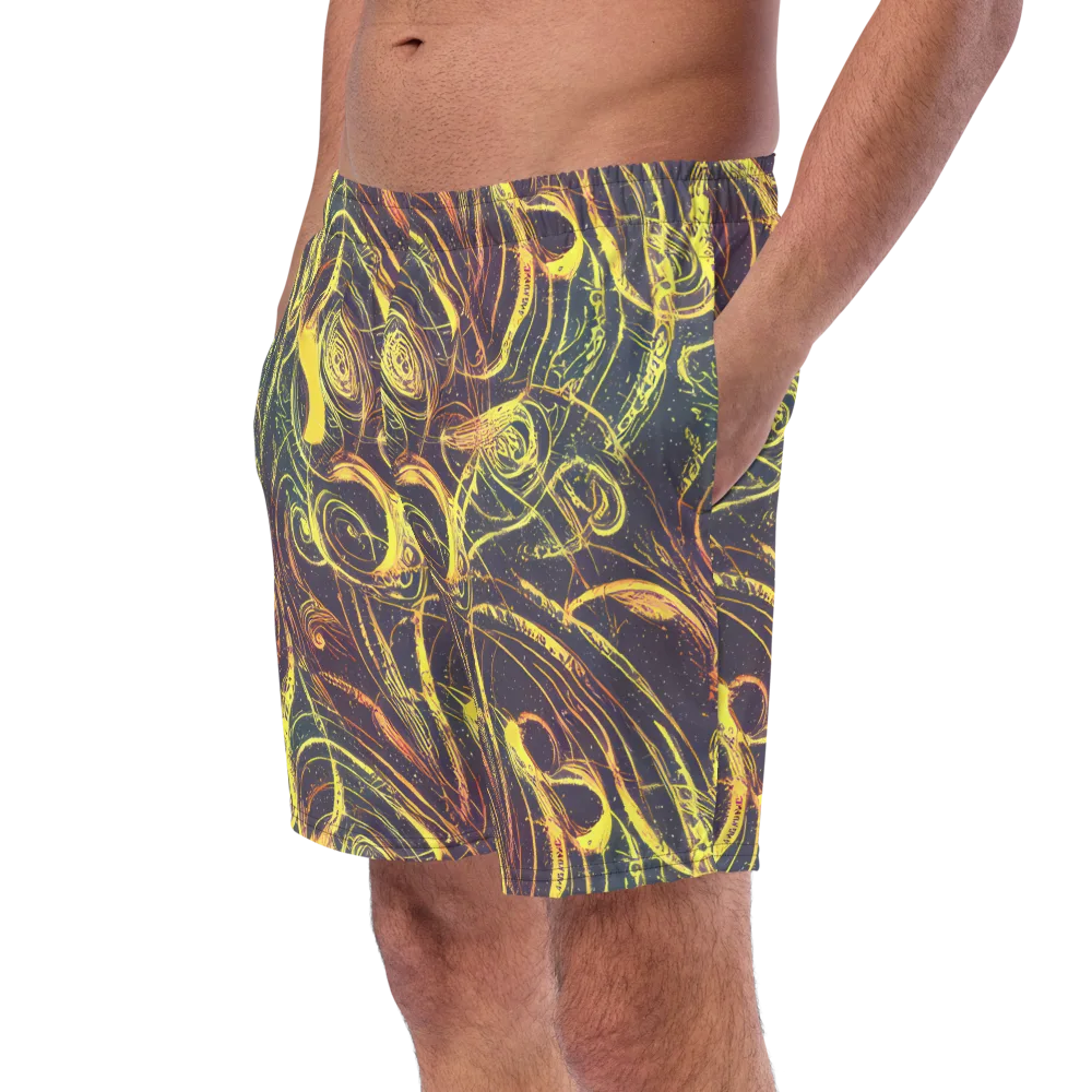 Lunar Riptide on Swim Trunks — Left Front