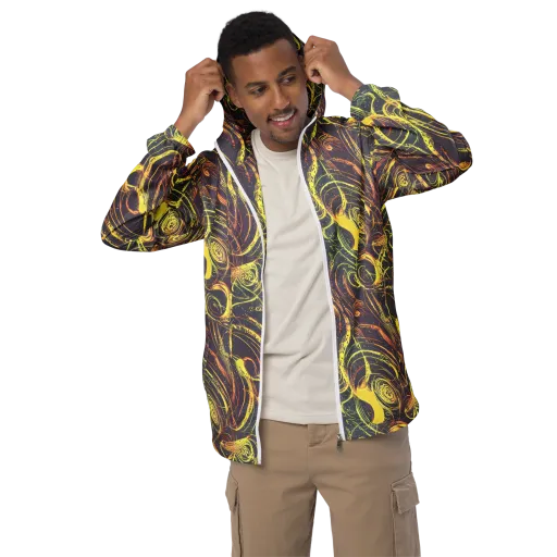 Lunar Riptide on a Men's Windbreaker