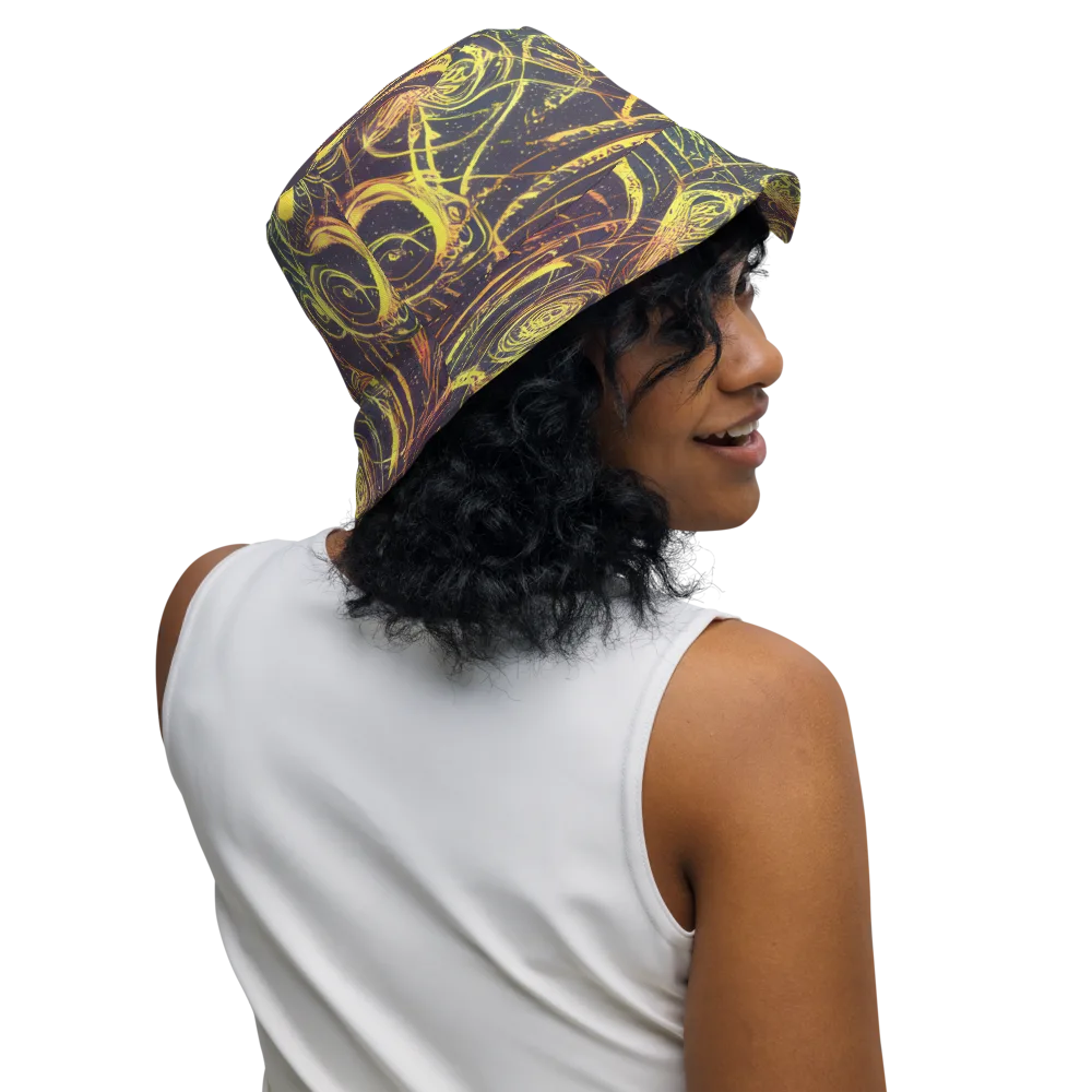 Lunar Riptide on Reversible Bucket Hat — Right Outside