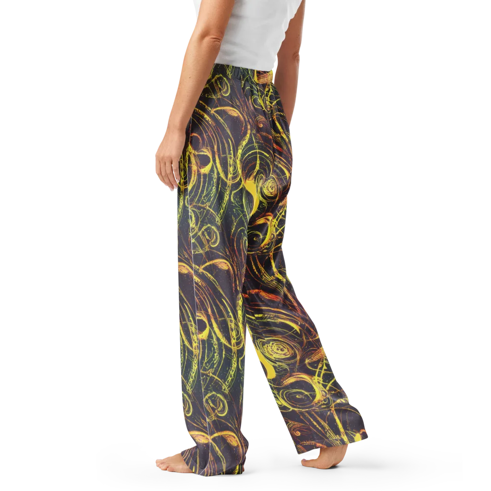 Lunar Riptide on Women's Pajama Pants — Left