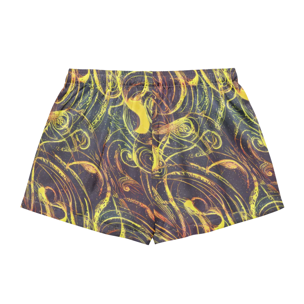 Lunar Riptide on Women's Pajama Shorts — Back