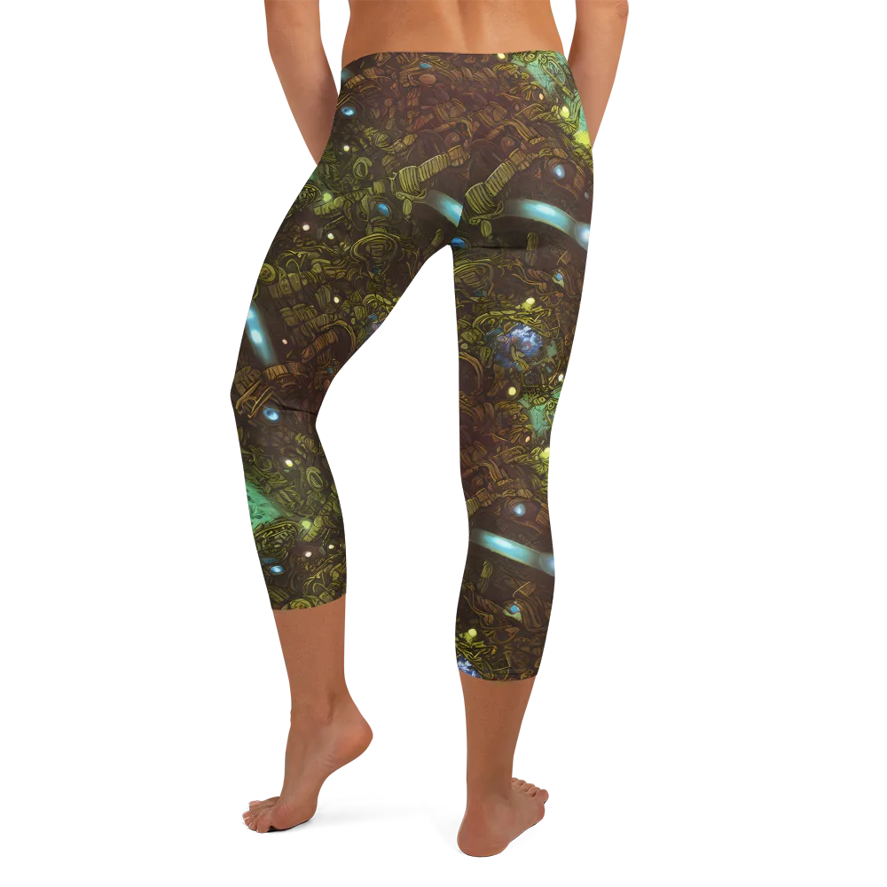 Bioluminescent Engine on Capri Leggings — Back