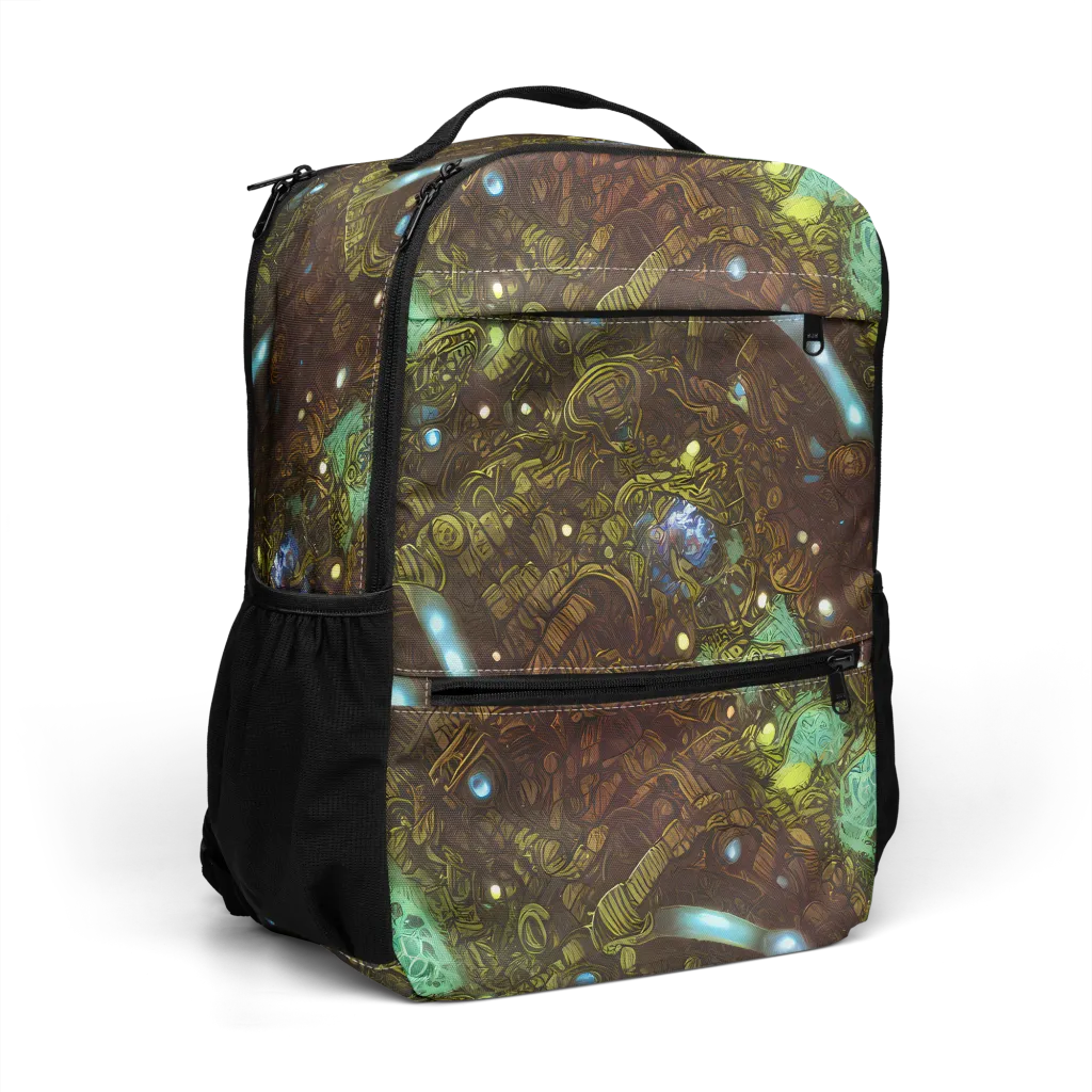 Bioluminescent Engine on Utility Backpack — Right Front