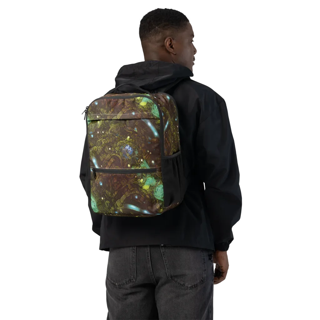 Bioluminescent Engine on Utility Backpack — Back