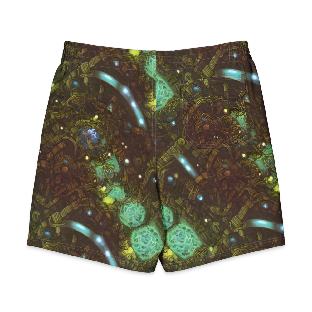 Bioluminescent Engine on Men's Board Shorts — Back