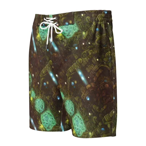 Bioluminescent Engine on a Men's Board Shorts