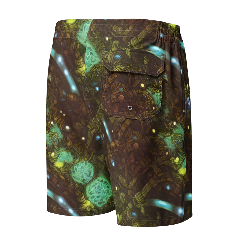 Bioluminescent Engine on Men's Board Shorts — Back