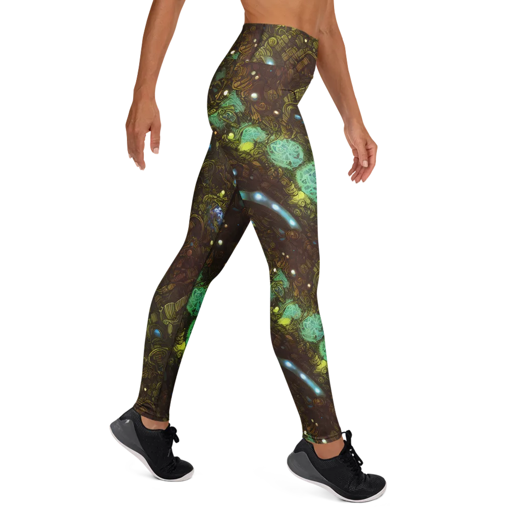 Bioluminescent Engine on Yoga Leggings — Right