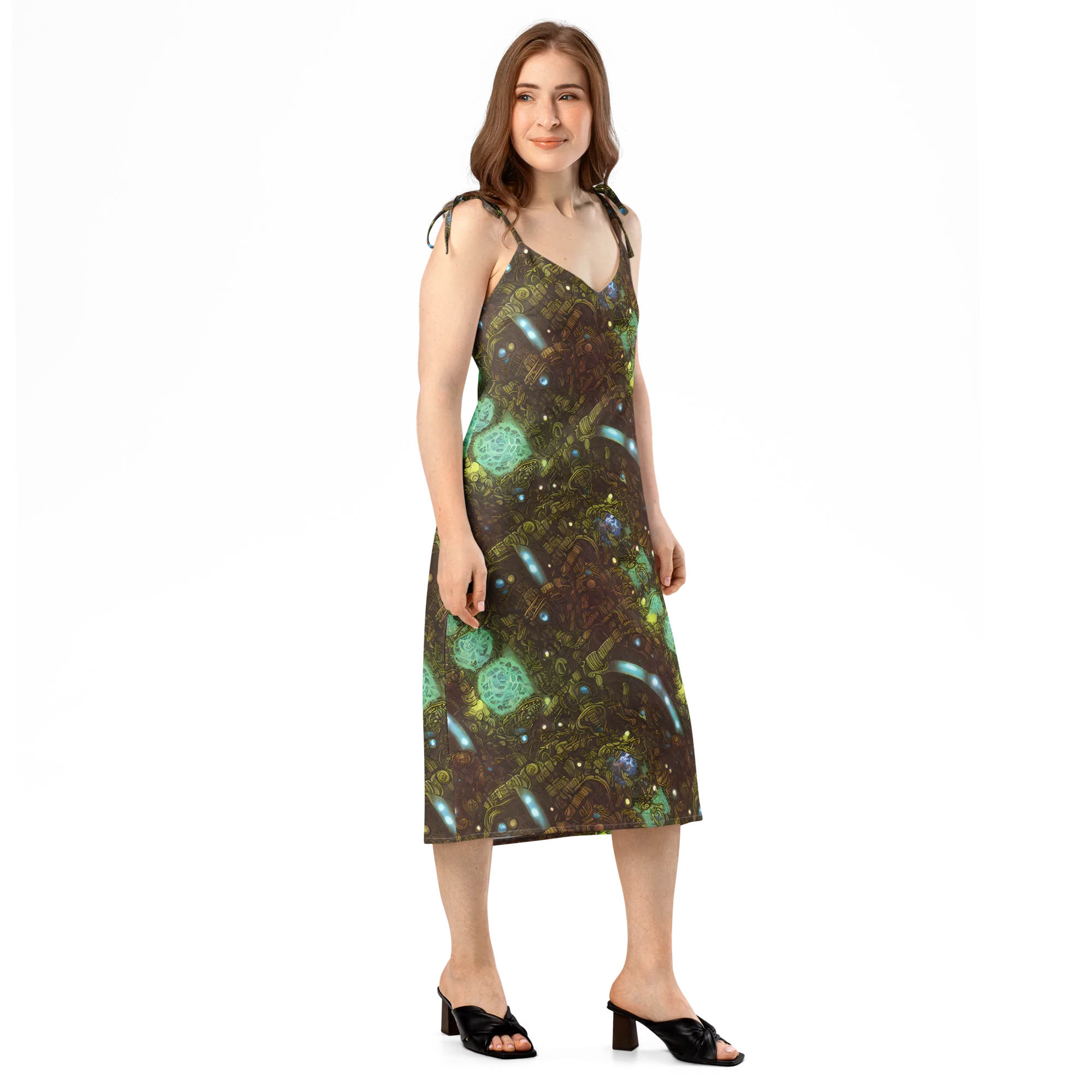 Bioluminescent Engine on Slip Dress — Right Front