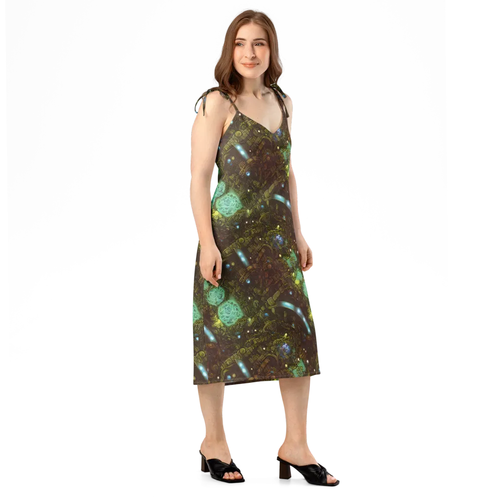 Bioluminescent Engine on Slip Dress — Right Front